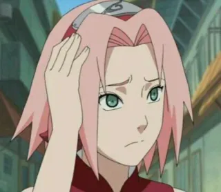🌌 Sakura Naruto sakura haruno, naruto, anime, sad, worried, character, cartoon telegram sticker