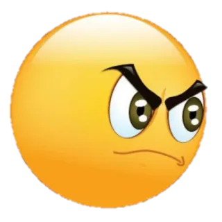 🤨 Emoji, Enojado, Cara, Expresión, Molesto telegram sticker