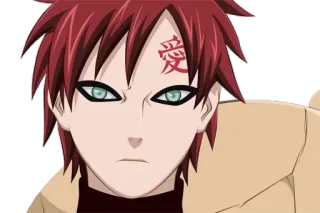 😐 Gaara Naruto 愛 anime, gaara, naruto, manga, cartoon telegram sticker