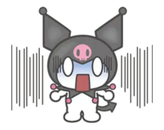 😱 Kuromi kuromi, sanrio, anime, schattig, bang telegram sticker