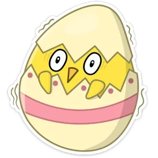 🐣 kurczak, jajko, wykluwanie, słodki, zwierzę, kreskówka telegram sticker