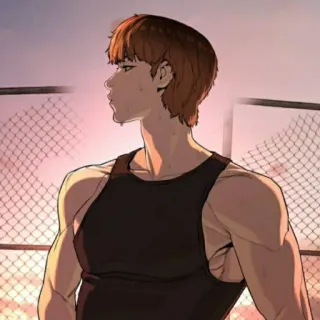 🧃 man, muscles, tank top, character telegram sticker
