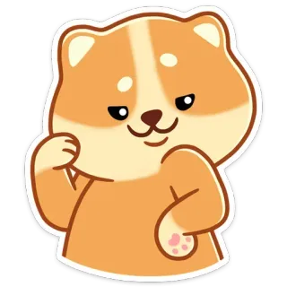 😏 강아지, 귀여운, 동물, 스티커, 만화 telegram sticker
