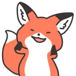 👍 лиса, животное, милый, мультик, стикер, оранжевый telegram sticker