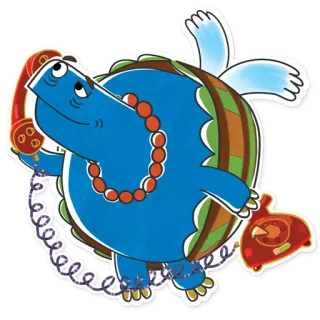 📞 tartaruga, telefone, desenho animado, animal, adesivo telegram sticker