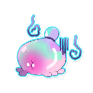 😱 slime, desenho animado, fofo, monstro, blob, adesivo telegram sticker