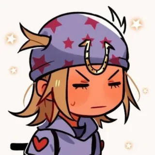 ✨ Johnny Joestar JoJo's Bizarre Adventure Anime, Manga, Koń, Zabawne, Słodkie telegram sticker