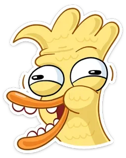 😆 Desenho animado, Pato, Engraçado, Animal, Amarelo, Pássaro telegram sticker