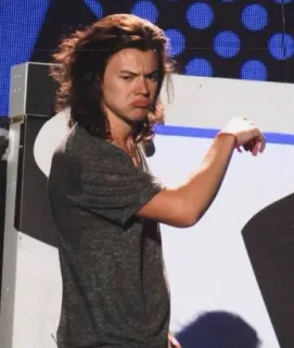 😞 Harry Styles harry styles, singer, celebrity, one direction, funny face telegram sticker