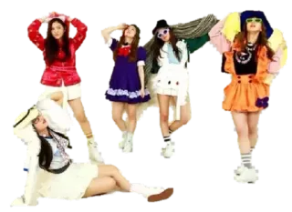 🌀 grupo, mujeres, moda, estilo, colorido, sombreros, posando telegram sticker