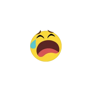 😭 emoji, crying, sad, yellow telegram sticker