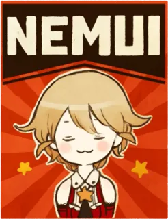 😪 NEMUI slaperig, anime stijl, cartoon, schattig, kawaii telegram sticker