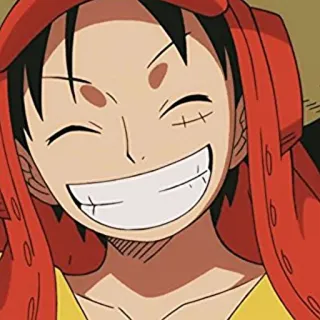 ❤️‍🔥 Monkey D. Luffy One Piece Anime, Desenho animado, Personagem, Sorriso, Luffy, One Piece telegram sticker