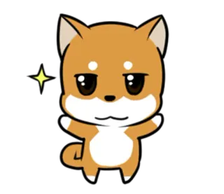 ✨ Hund, Tier, süß, Shiba Inu, Cartoon whatsapp sticker