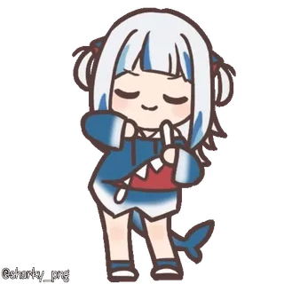 🥳 Gawr Gura Hololive whatsapp sticker
