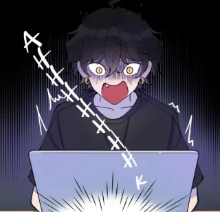 😱 AHHHHH 애니메이션, 만화, 컴퓨터, 비명, 무서워 telegram sticker