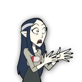 😦 Lilith Clawthorne The Owl House 만화, 애니메이션, 마녀, 릴리스, 클로손, 아울 하우스 telegram sticker