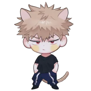 😐 Katsuki Bakugo My Hero Academia Anime, Chibi, Kat, Bakugo, Katsuki telegram sticker