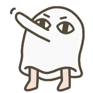 ๐ ghost, spooky, halloween, cute, cartoon, character, sticker whatsapp sticker