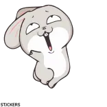 🕺 kelinci, kartun, binatang, lucu, imut, animasi whatsapp sticker