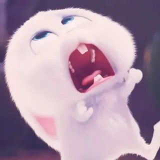 🎟 Snowball The Secret Life of Pets lapin, mignon, dessin animé, animé, animée whatsapp sticker