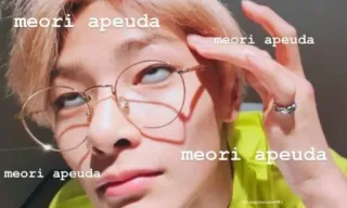 💰 meori apeuda person, brille, augen, koreanisch whatsapp sticker