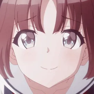 🥰 Anime, Cô gái, Nụ cười, Dễ thương, Chân dung, Hoạt hình telegram sticker