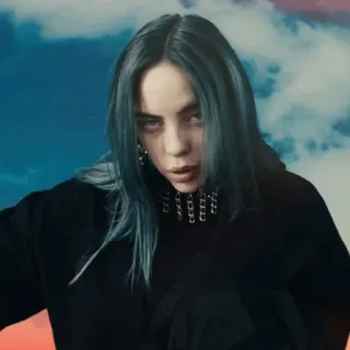 🎱 Billie Eilish singer, celebrity, music, portrait, billie eilish telegram sticker