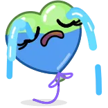 😭 serce, płacz, smutny, emocje, kreskówka telegram sticker