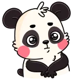 🙅‍♂️ 팬더, 동물, 귀여운, 스티커, 만화 whatsapp sticker