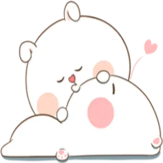 💋 bear, sleeping, cute, cartoon, animal, relaxed, sleepy, nap telegram sticker