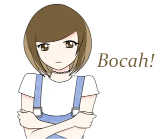 😗 Bocah! Anime, Fille, Dessin animé, Argot indonésien, Jeunes telegram sticker