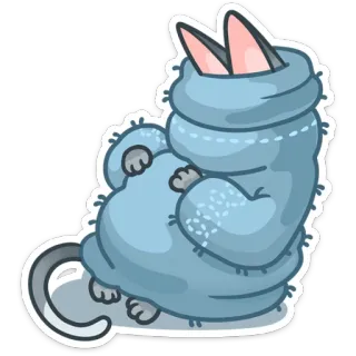 🙈 кот, свитер, милый, мультфильм, стикер, уютный, животное, котенок telegram sticker