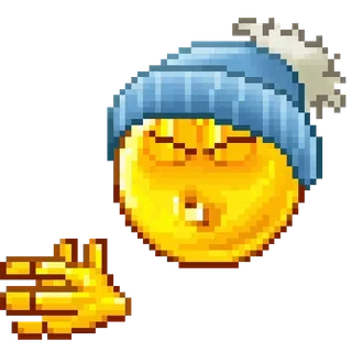 🥶 顔文字, 怒り, 冬, 青, 絵文字, 寒い telegram sticker