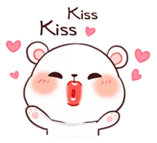 😘 Kiss
Kiss urso, beijo, coração, fofo, amor, desenho animado, animal telegram sticker