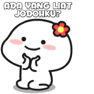 🍡 ADA YANG LIAT JODOHKU? dessin animé, fleur, personnage, mignon telegram sticker