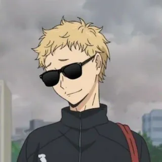 😎 Kei Tsukishima Haikyuu!! Anime, Haikyuu, Tsukishima, Kei Tsukishima, Brille, Charakter telegram sticker