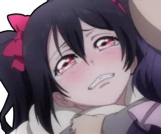 😢 Nico Yazawa Love Live! anime, piangere, triste, Love Live!, Nico Yazawa, idol, lacrimoso, cartone animato telegram sticker