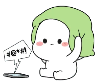 😣 #@*#! fluchen, wütend, beleidigung, beleidigende sprache, cartoon telegram sticker