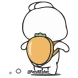 🏃 mono, pegatina, conejo, animal, personaje telegram sticker