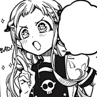 🩹 BAD! Anime, Manga, Chica, Kawaii, Expresión, Malo telegram sticker