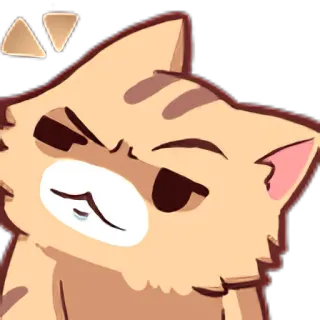 🤨 кот, животное, мультфильм, стикер, мем telegram sticker
