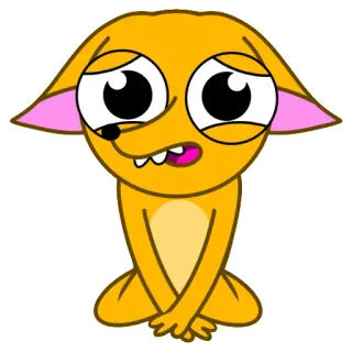 😭 Cartone animato, Animale, Triste, Carino, Giallo telegram sticker
