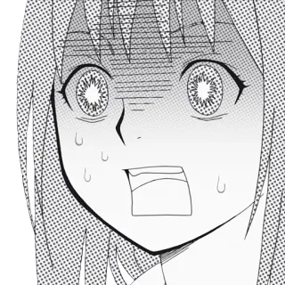 😨 anime, manga, shock, expression, girl, fear, surprise telegram sticker