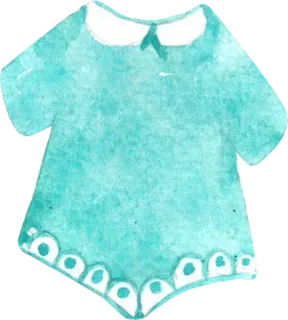 🎀 Babykleidung, Shirt, Aquarell whatsapp sticker