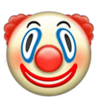🤡 광대, 이모티콘, 얼굴, 빨간 코, 웃긴 whatsapp sticker