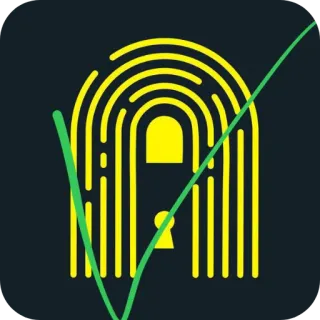 👍 指纹, 安全, 锁, 勾选, 身份验证, 科技 telegram sticker
