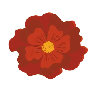 🌸 flor, flor vermelha, floral, natureza, botânico telegram sticker