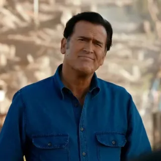 🙂 Ash Williams Evil Dead Брюс Кэмпбелл, ужасы, фильм, Эш Уильямс, 80-е, культовое кино telegram sticker