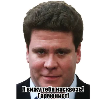 👀 Я вижу тебя насквозь! Гармонист! telegram sticker
